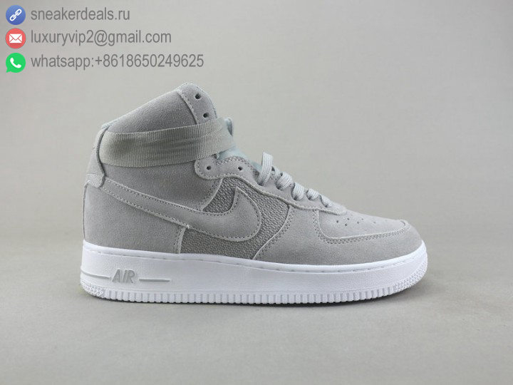 NIKE AIR FORCE 1 HIGH 07 GREY UNISEX LEATHER SKATE SHOES SKATE SHOES